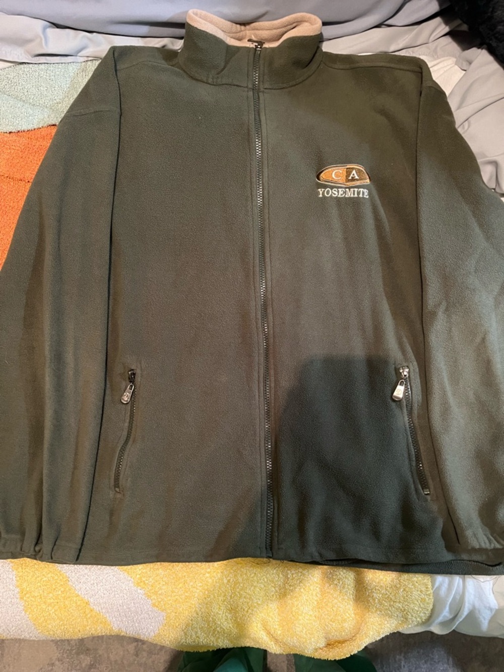 Yosemite Olive Green Full-Zip Fleece Jacket